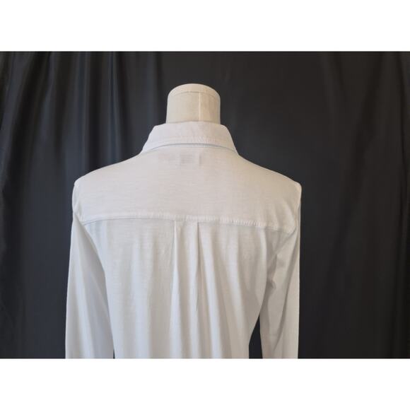 Faherty Sun Washed Knit White Organic Cotton Classic Button Down Shirt Small - Picture 6 of 7